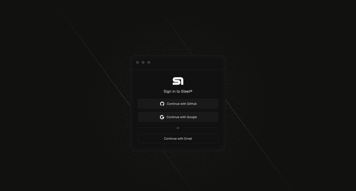 Steel - Steel | Open-source Headless Browser API screen