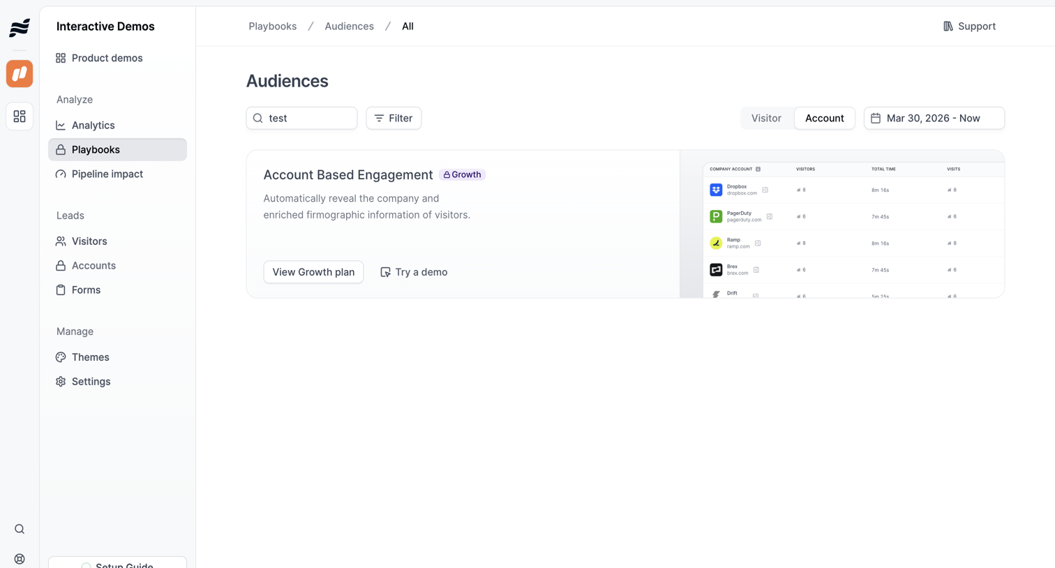 Navattic - Audiences · nicelydone3 screen