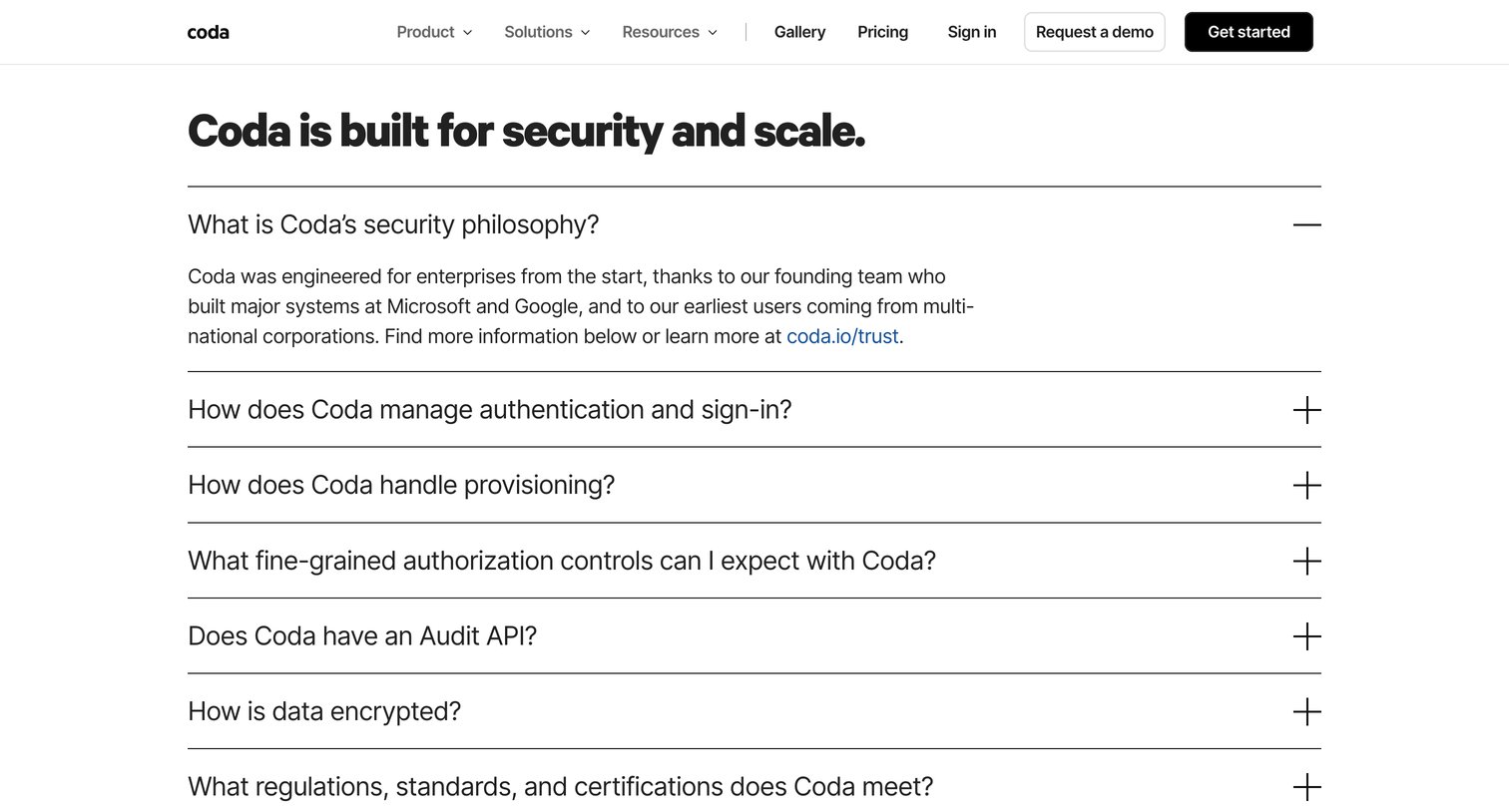 Coda - Consolidate tools to one platform, tool consolidation - Coda screen