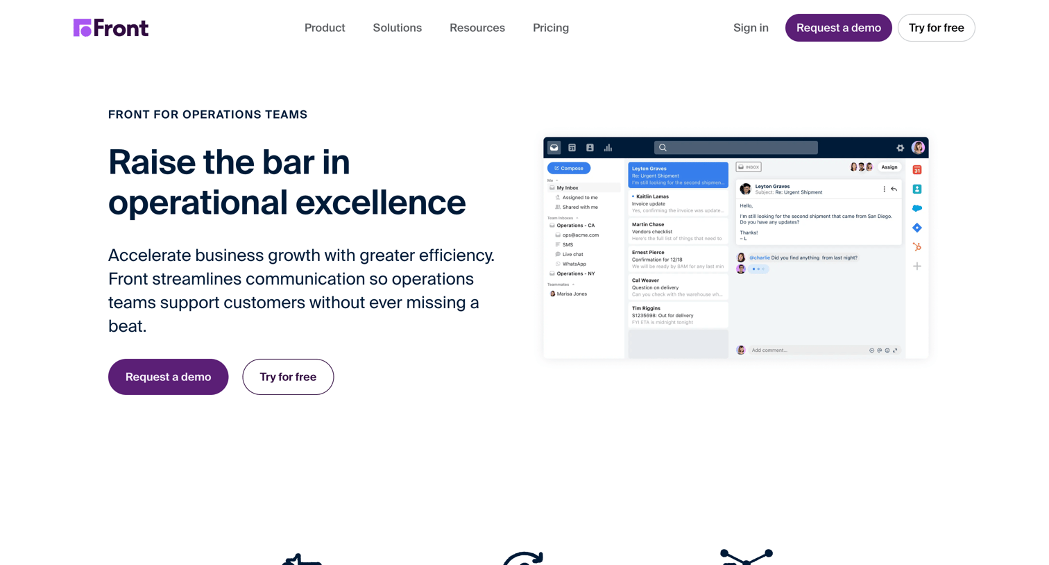 Front - Customer Communication Platform for Operations Teams | Front screen