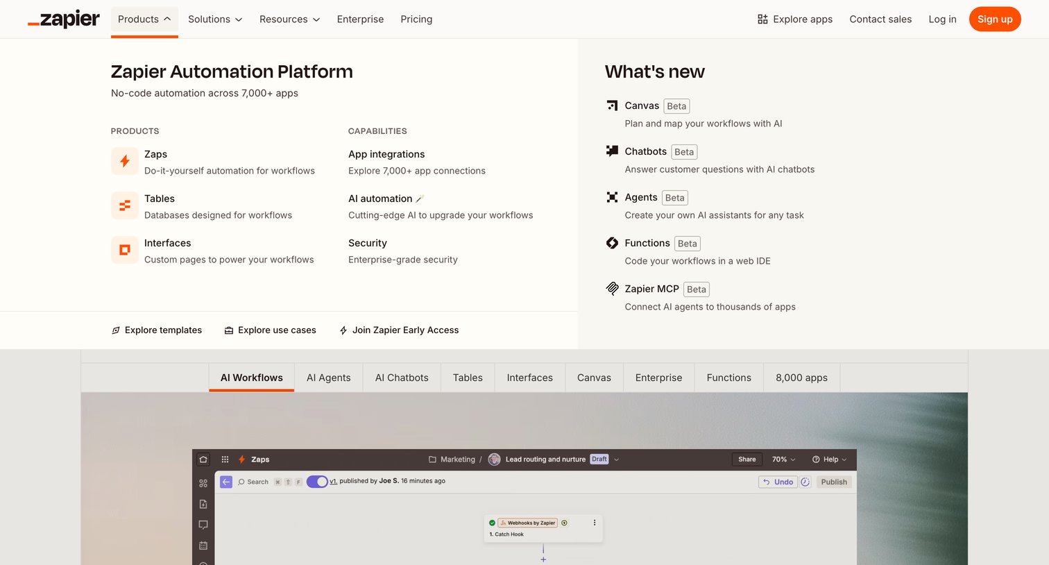 Zapier - Zapier Automate AI Workflows, Agents, and Apps 3.png screen
