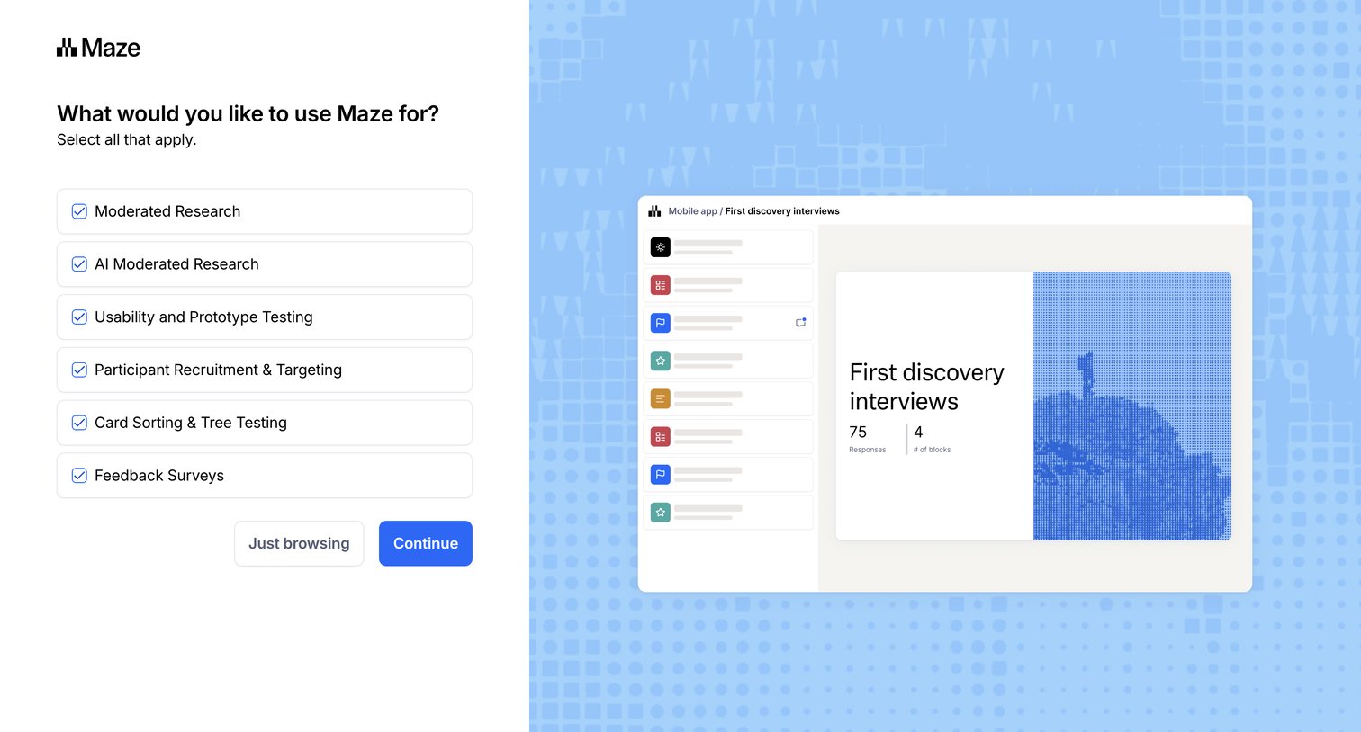 Maze screen