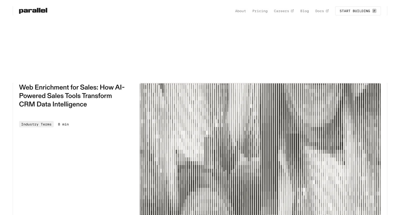 Parallel - Parallel Web Systems  Enterprise Deep Research API screen
