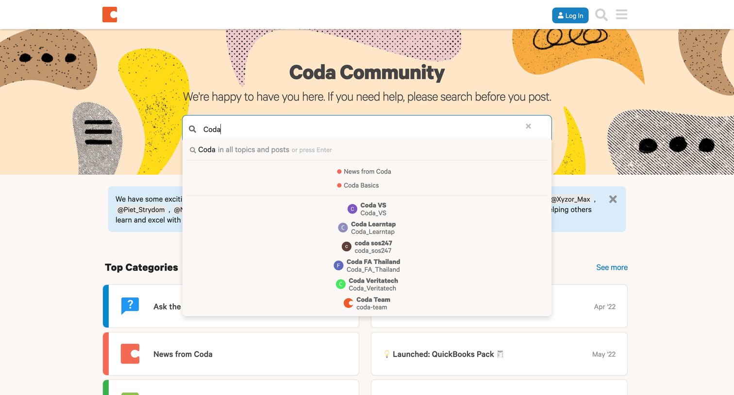 Coda - Coda Maker Community screen