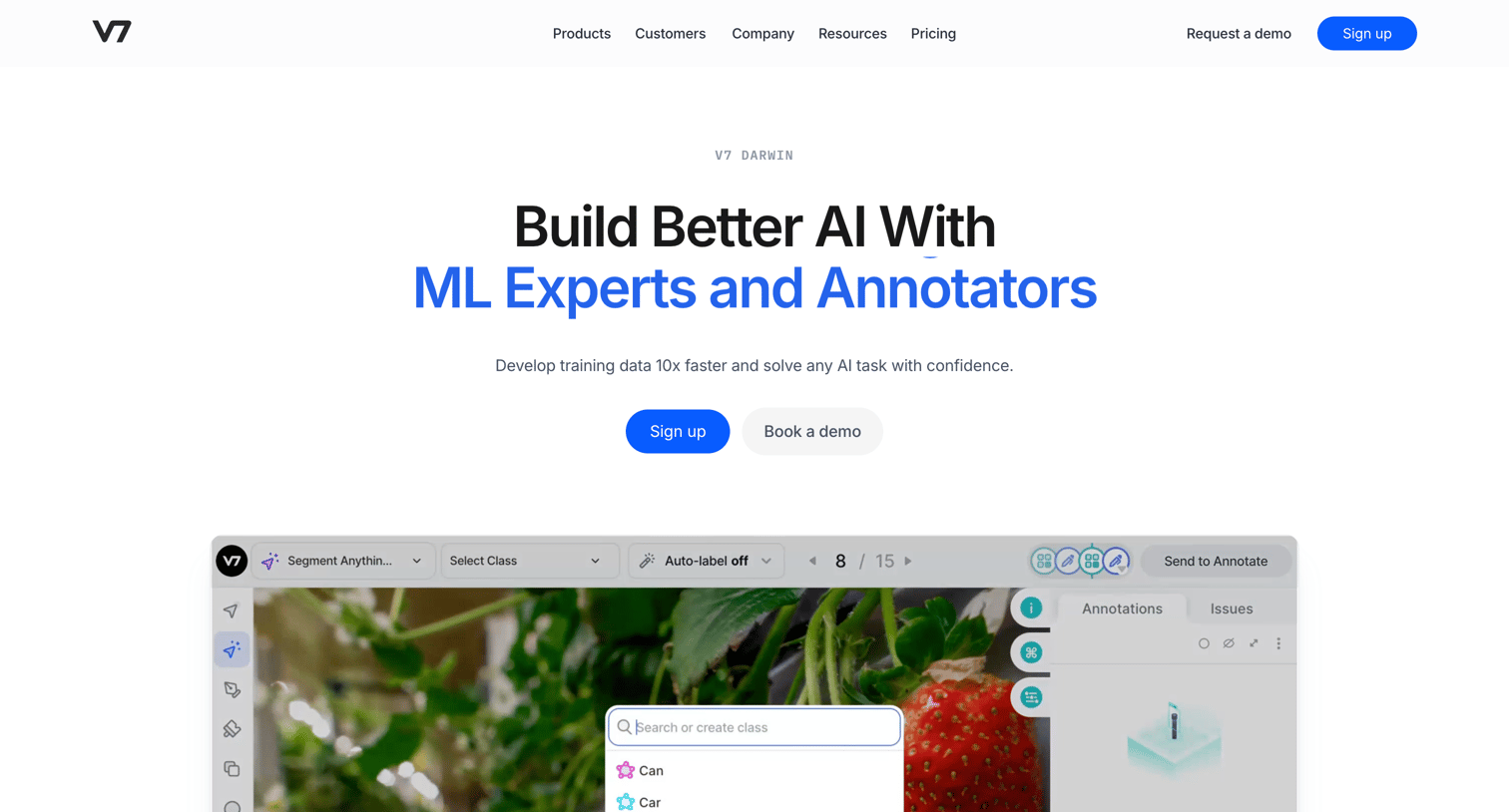 V7 - V7 Darwin | AI Data Labeling ML Training Data Platform screen