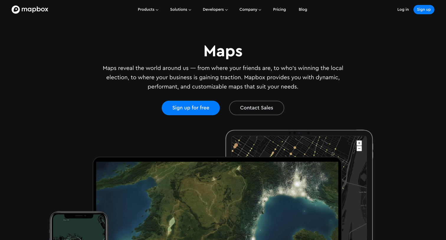 Mapbox - Maps | Mapbox screen
