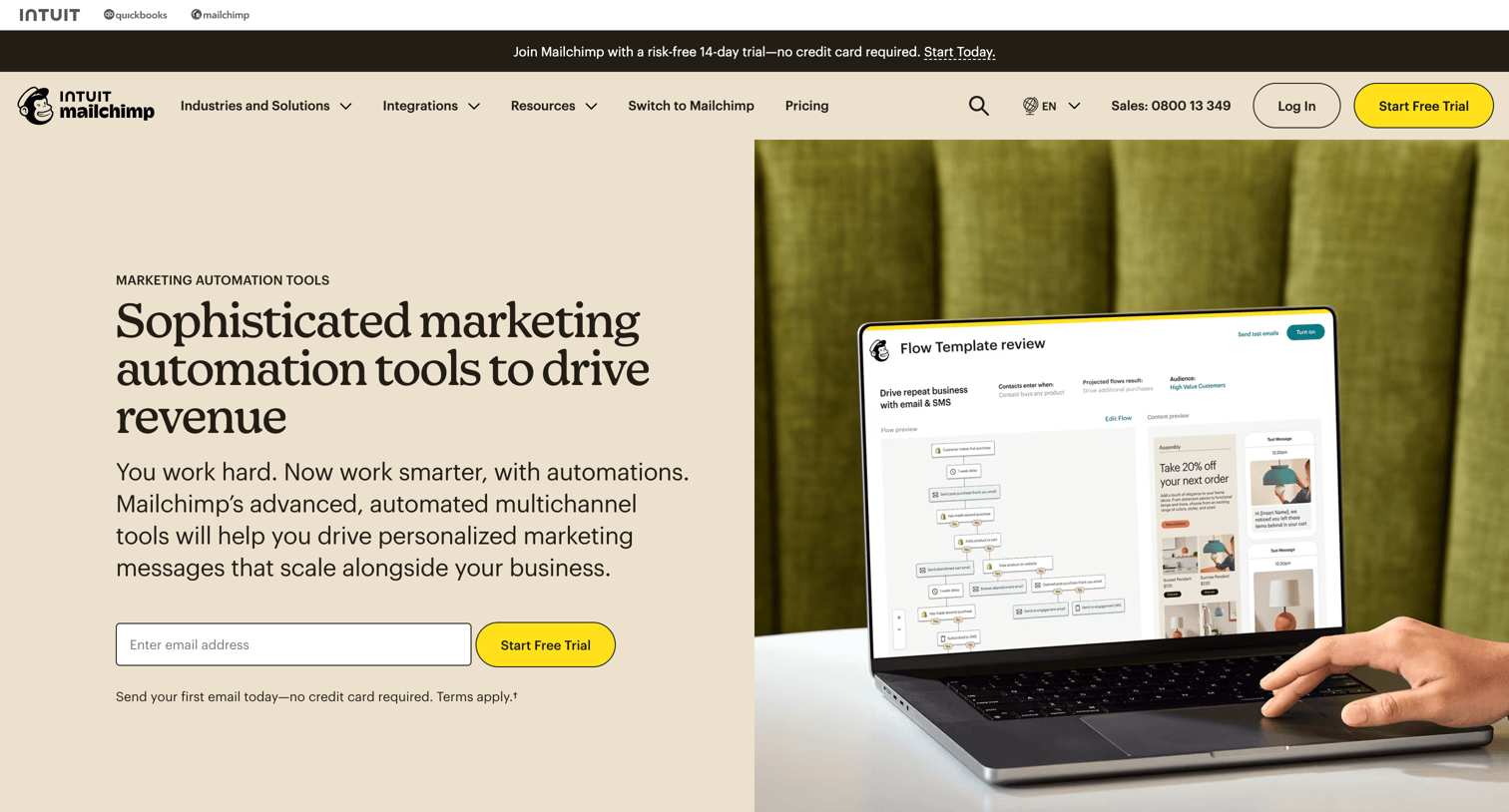 Mailchimp - Marketing Automation Tools to Save Your Business Time  Mailchimp screen