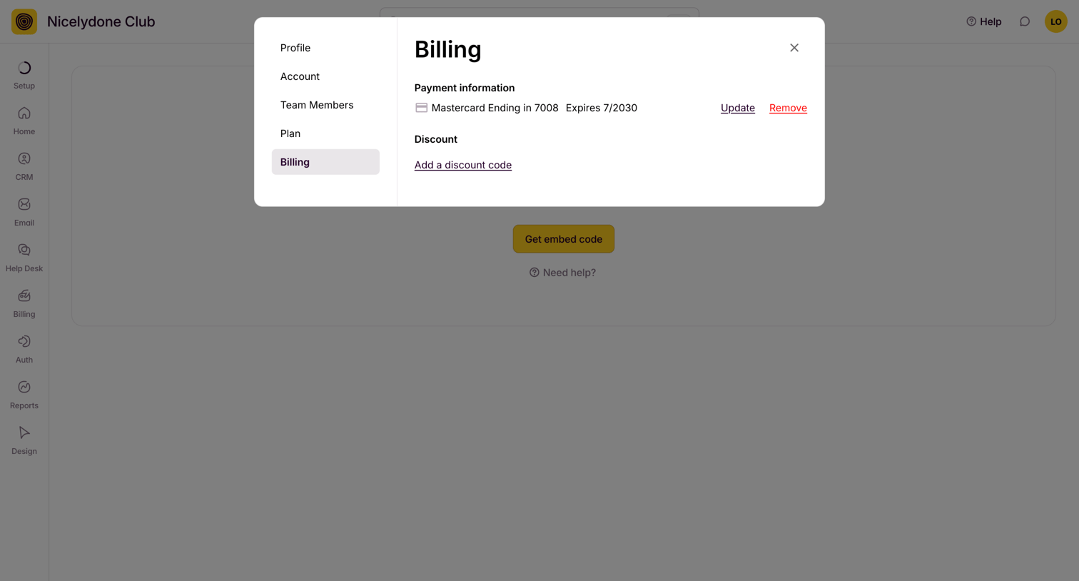 Outseta - View All Chats screen