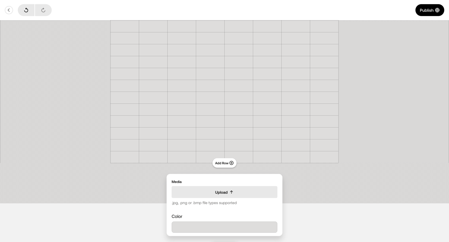 Universe - Edit Page Home screen