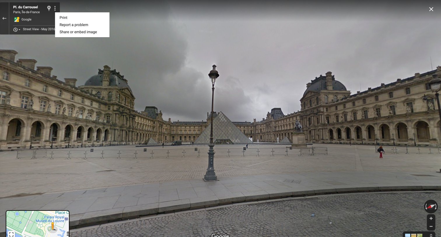 Google maps - Pl. du Carrousel - Google Maps screen