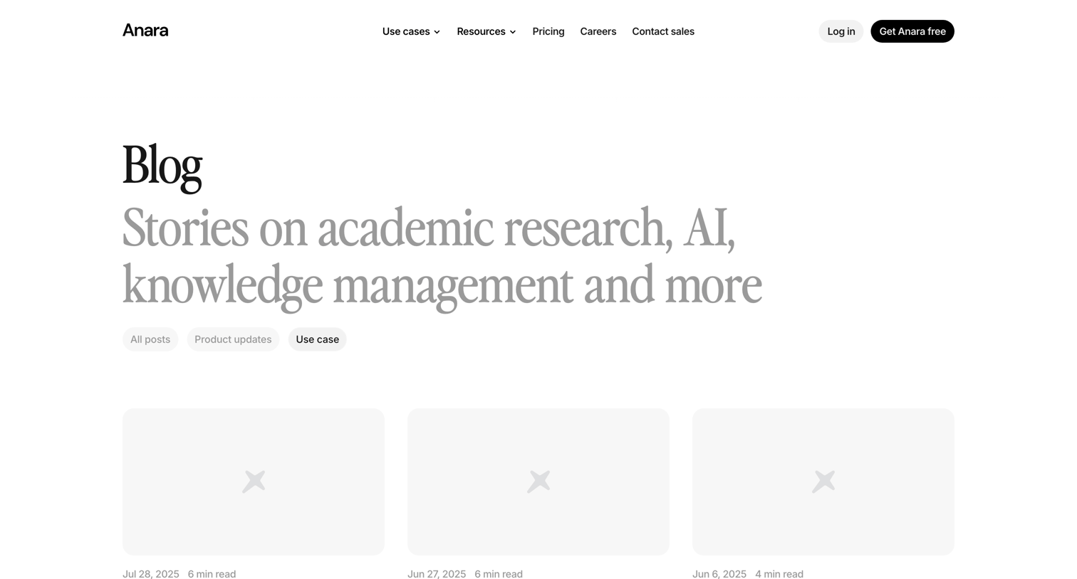 Anara - Research Productivity And AI Tools for Academics  Anara Blog screen