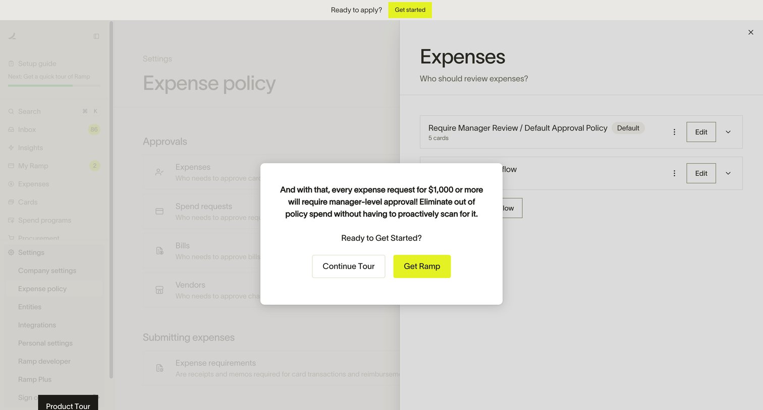 Ramp - Ramp Demo - Welcome To Ramp | Ramp screen