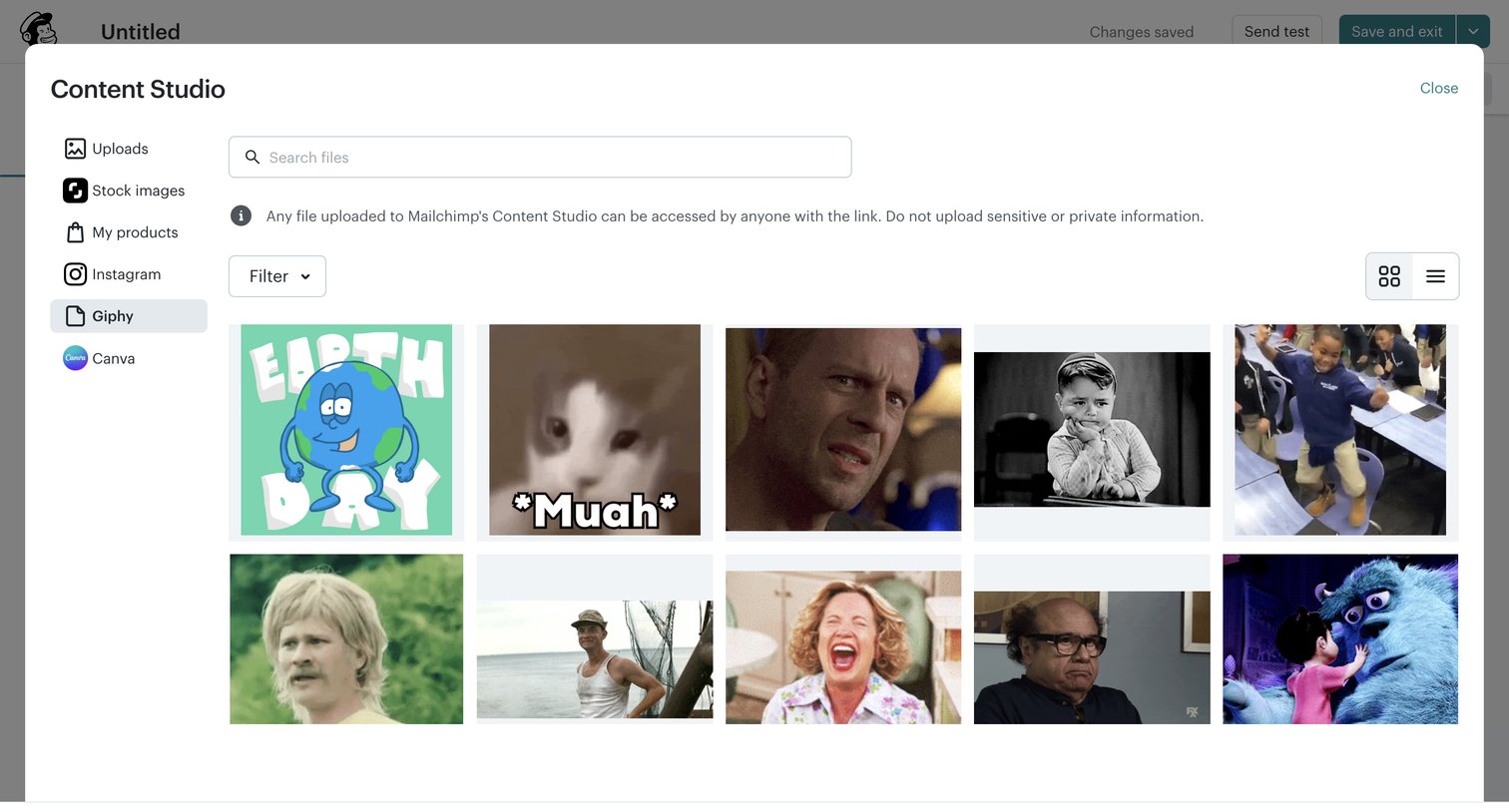 Mailchimp - Campaign Builder - Untitled | Mailchimp screen