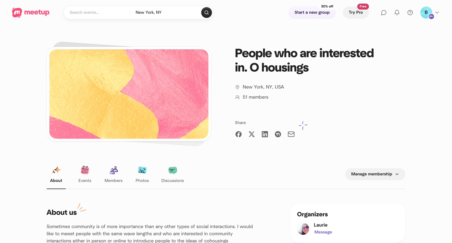 Meetup - People who are interested in. O housings | Meetup screen