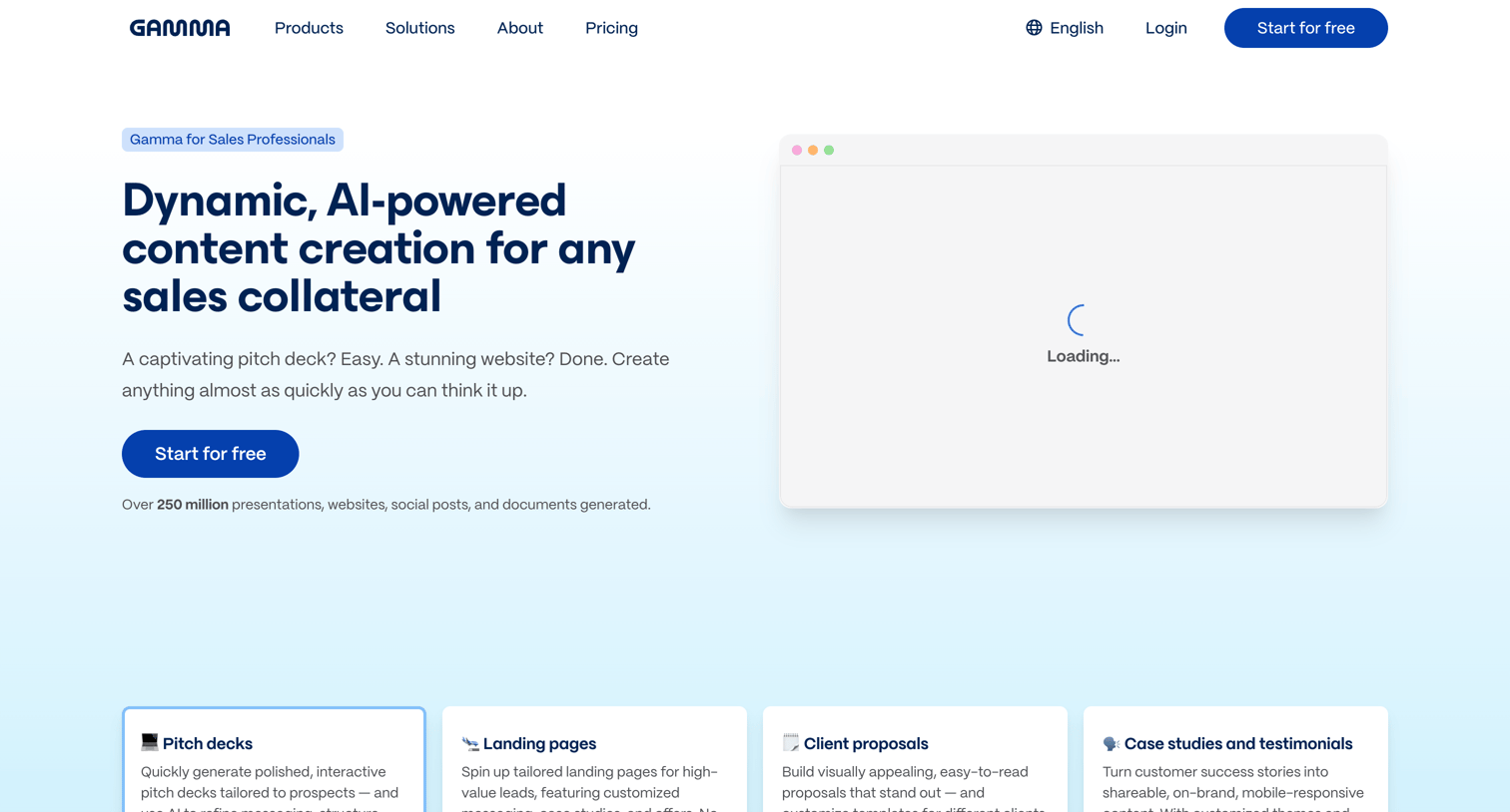 Gamma - Gamma for sales professionals | Close deals faster with AI-powered deck screen
