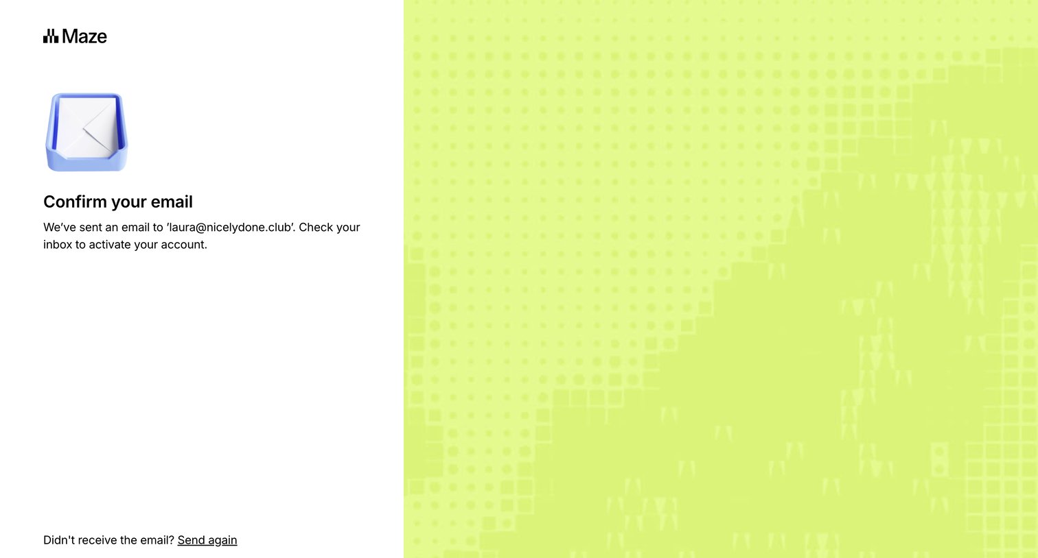 Maze screen