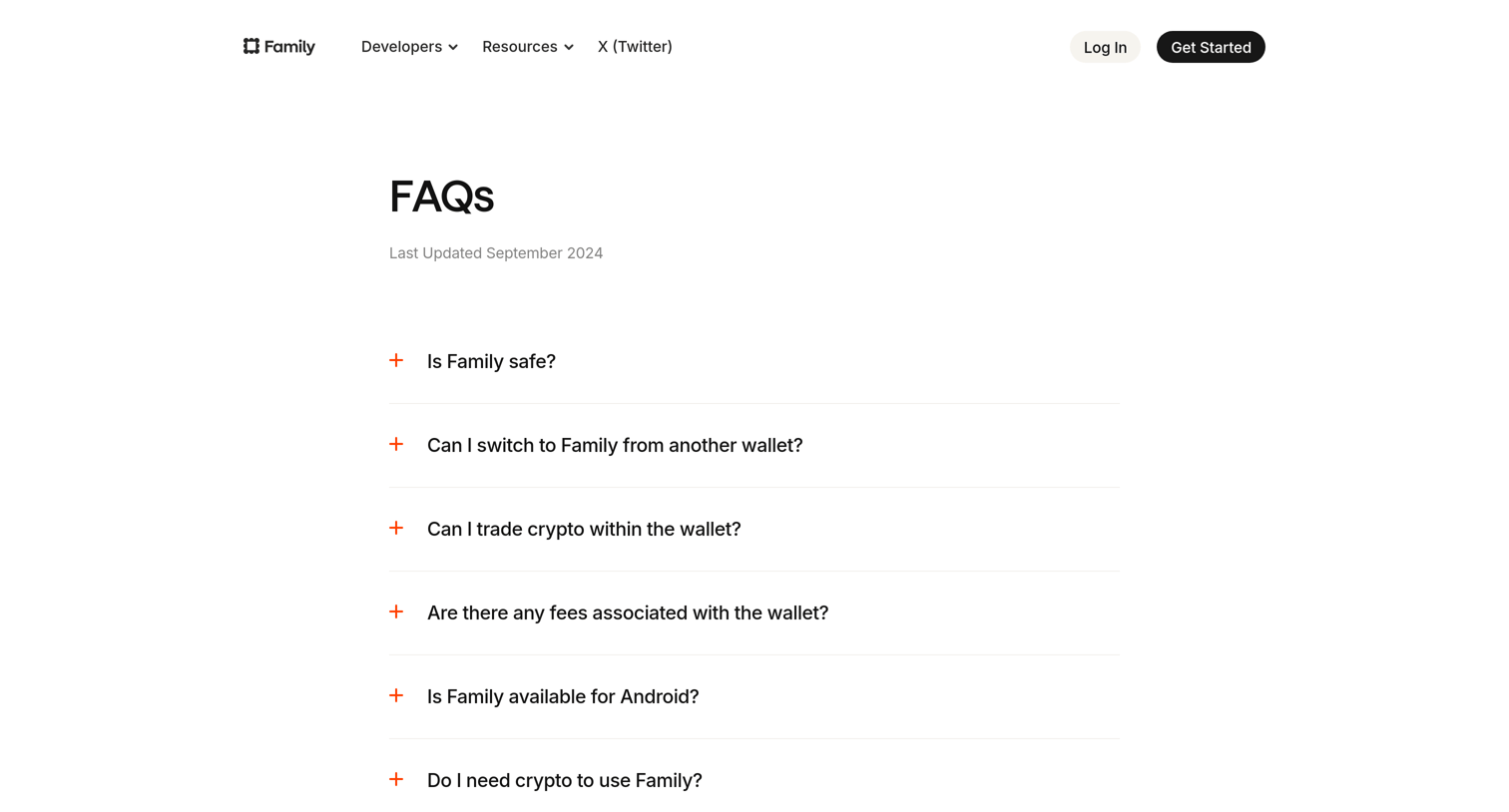 Family - FAQs | Family screen