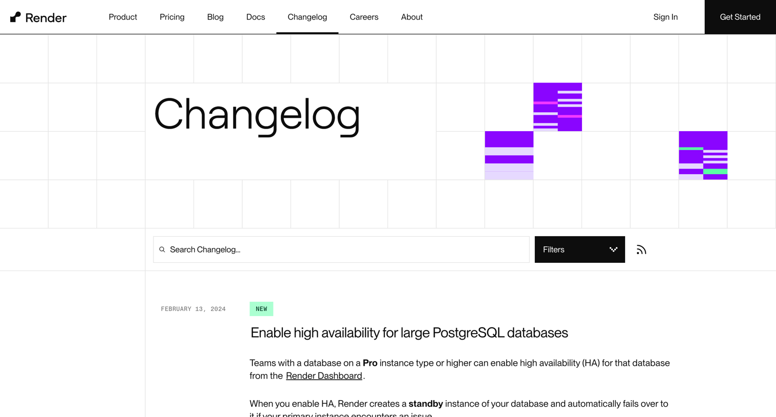 Render - Render | Changelog screen