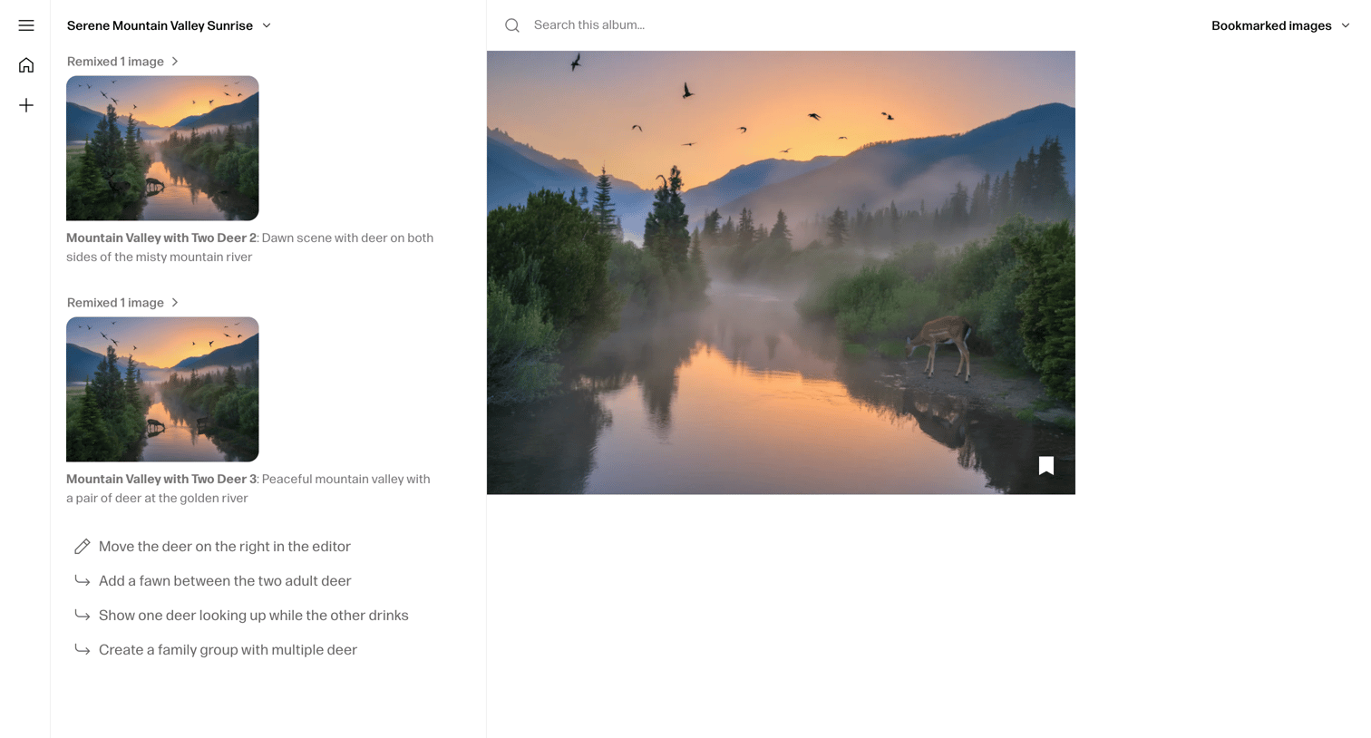 Reve - Serene Mountain Valley Sunrise - Album screen