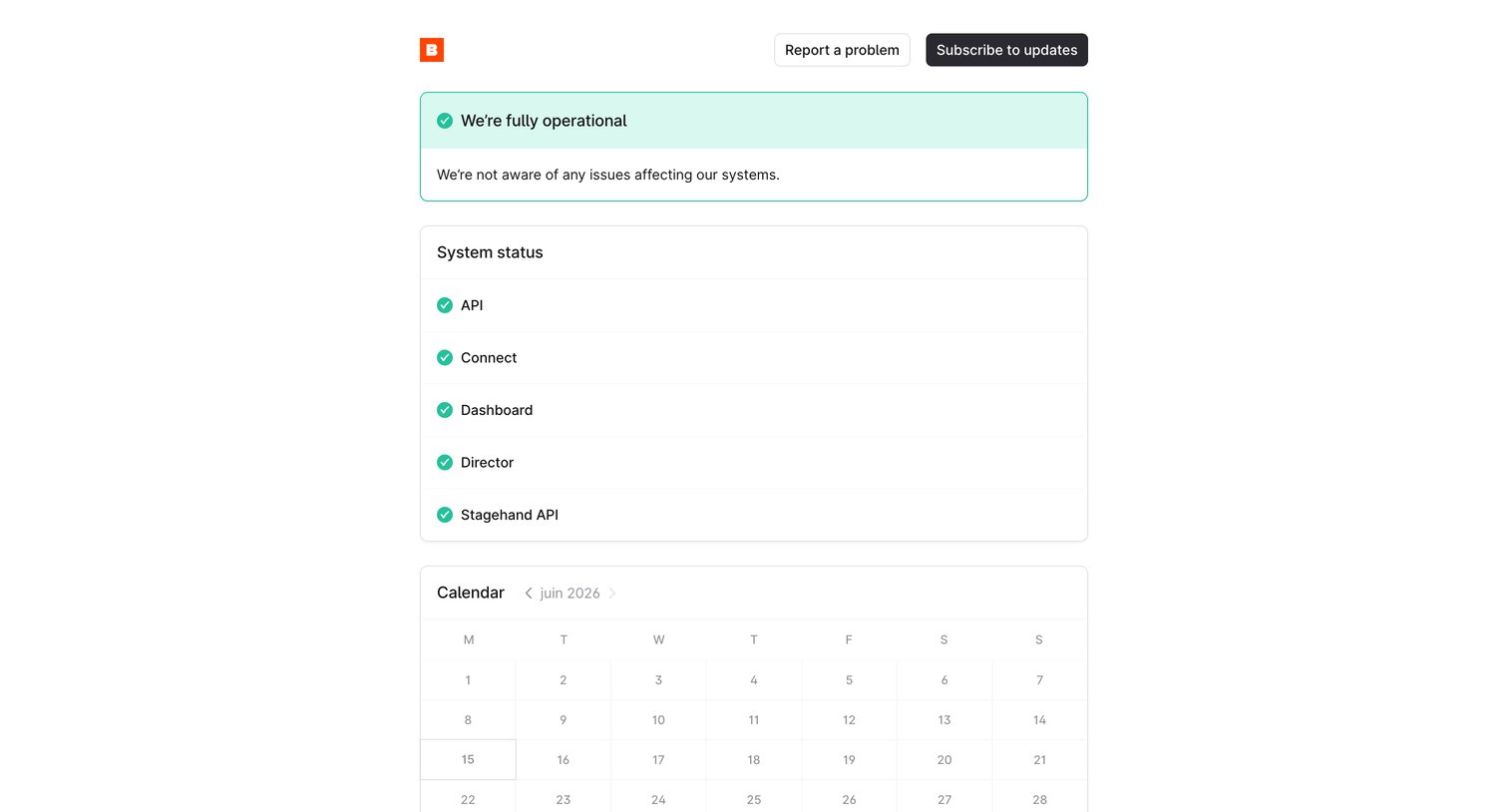 Browserbase - Browserbase Status screen