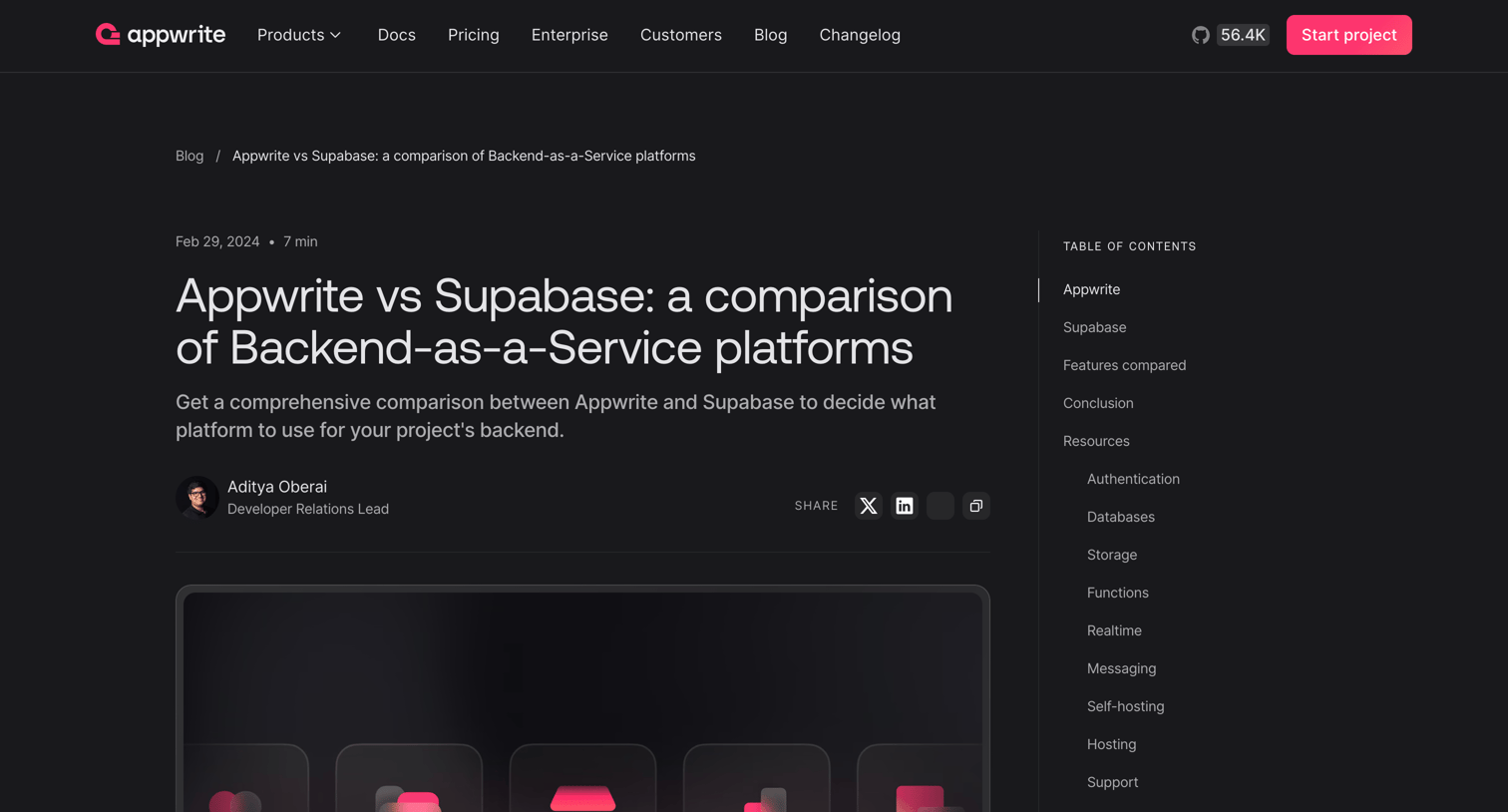 Appwrite - Appwrite vs Supabase a comparison of Backend-as-a-Service platforms - Appwrite screen