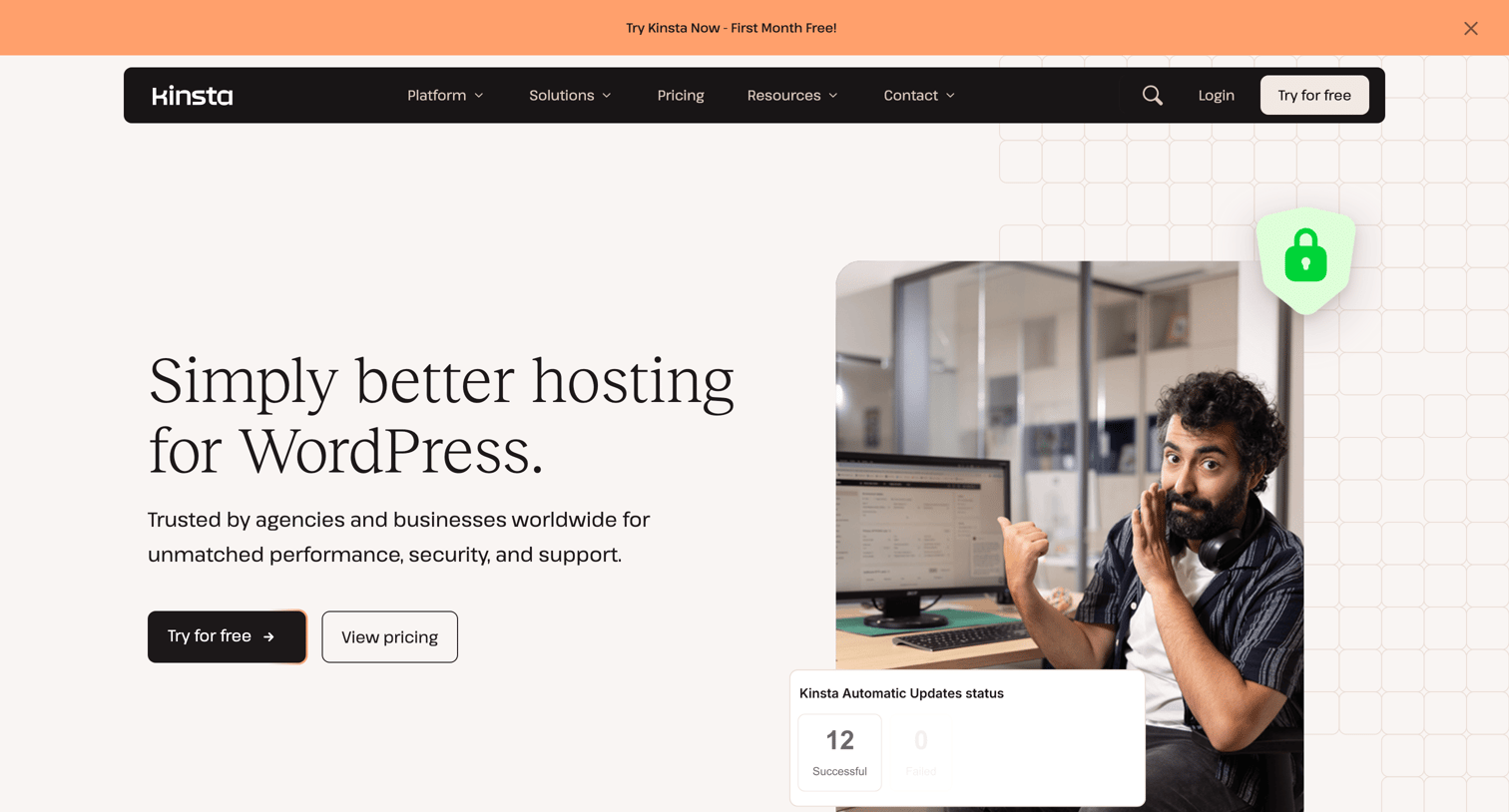 Kinsta - Kinsta® - Simply better hosting for WordPress screen