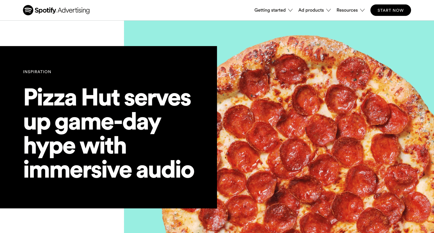 Spotify - Pizza Hut serves up game-day hype with immersive audio | Spotify A screen