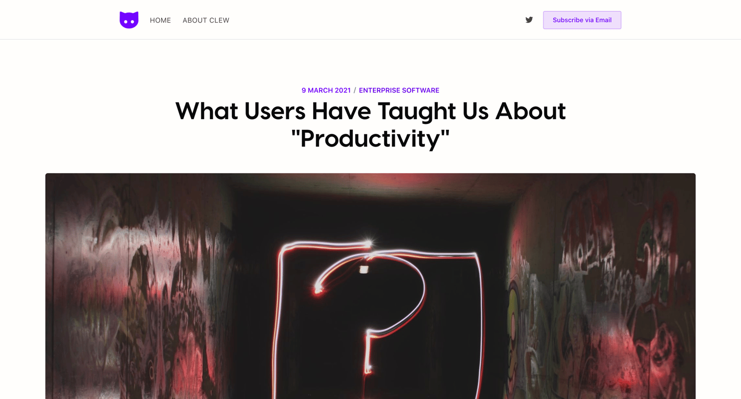 Clew - What Users Have Taught Us About Productivity screen