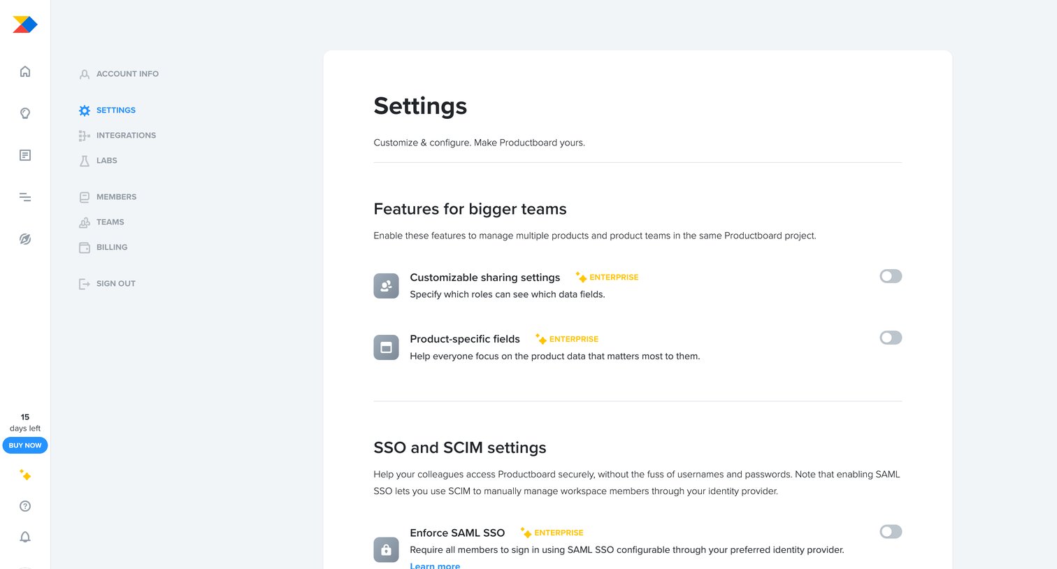Productboard screen