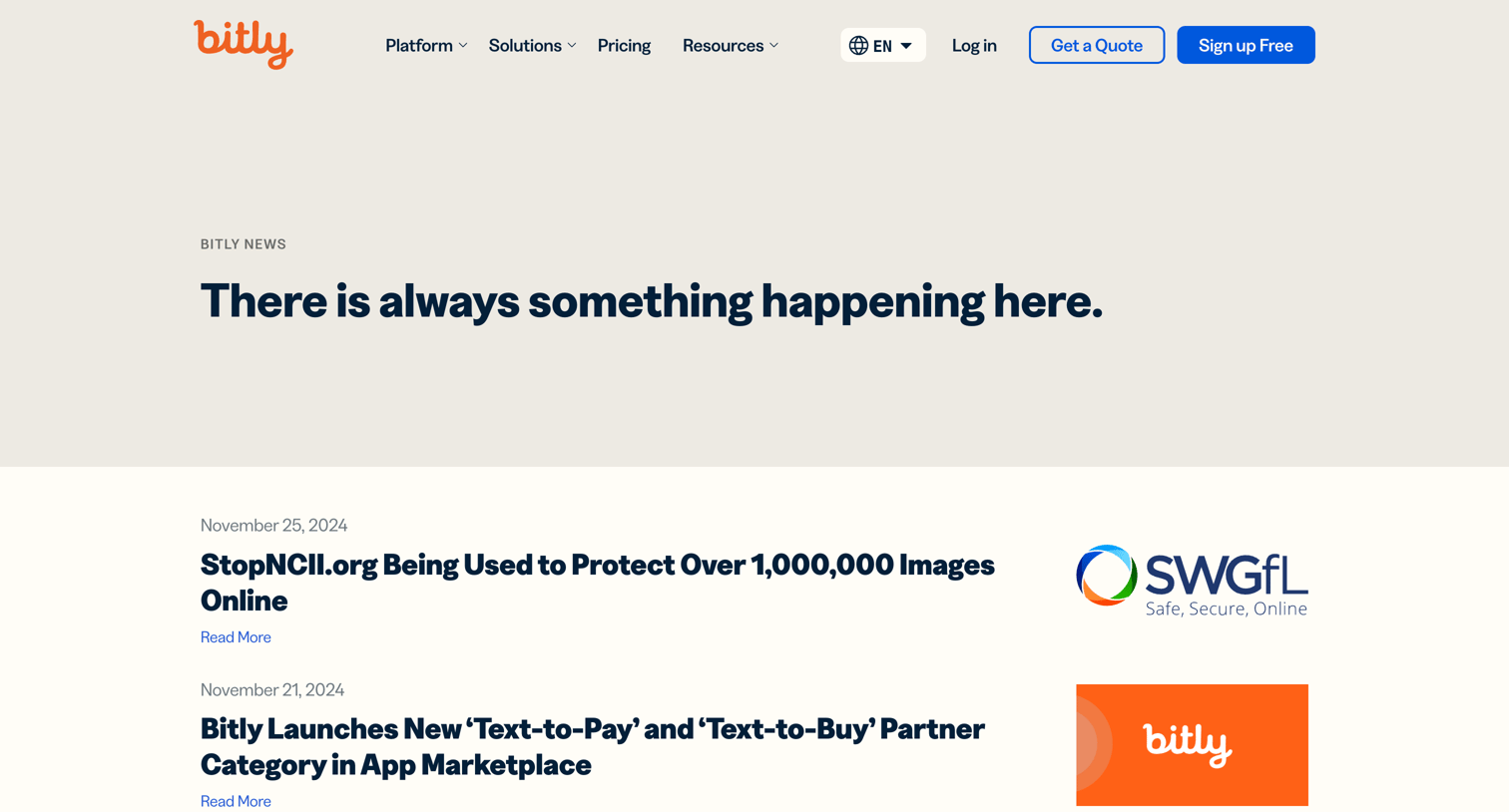 Bitly - Press Room - Bitly screen