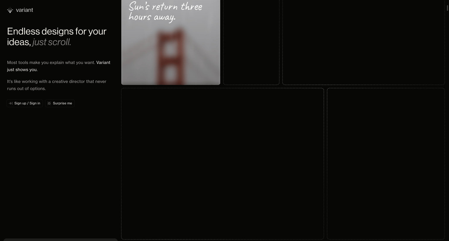 Variant - Variant – Endless designs for your ideas, just scroll screen