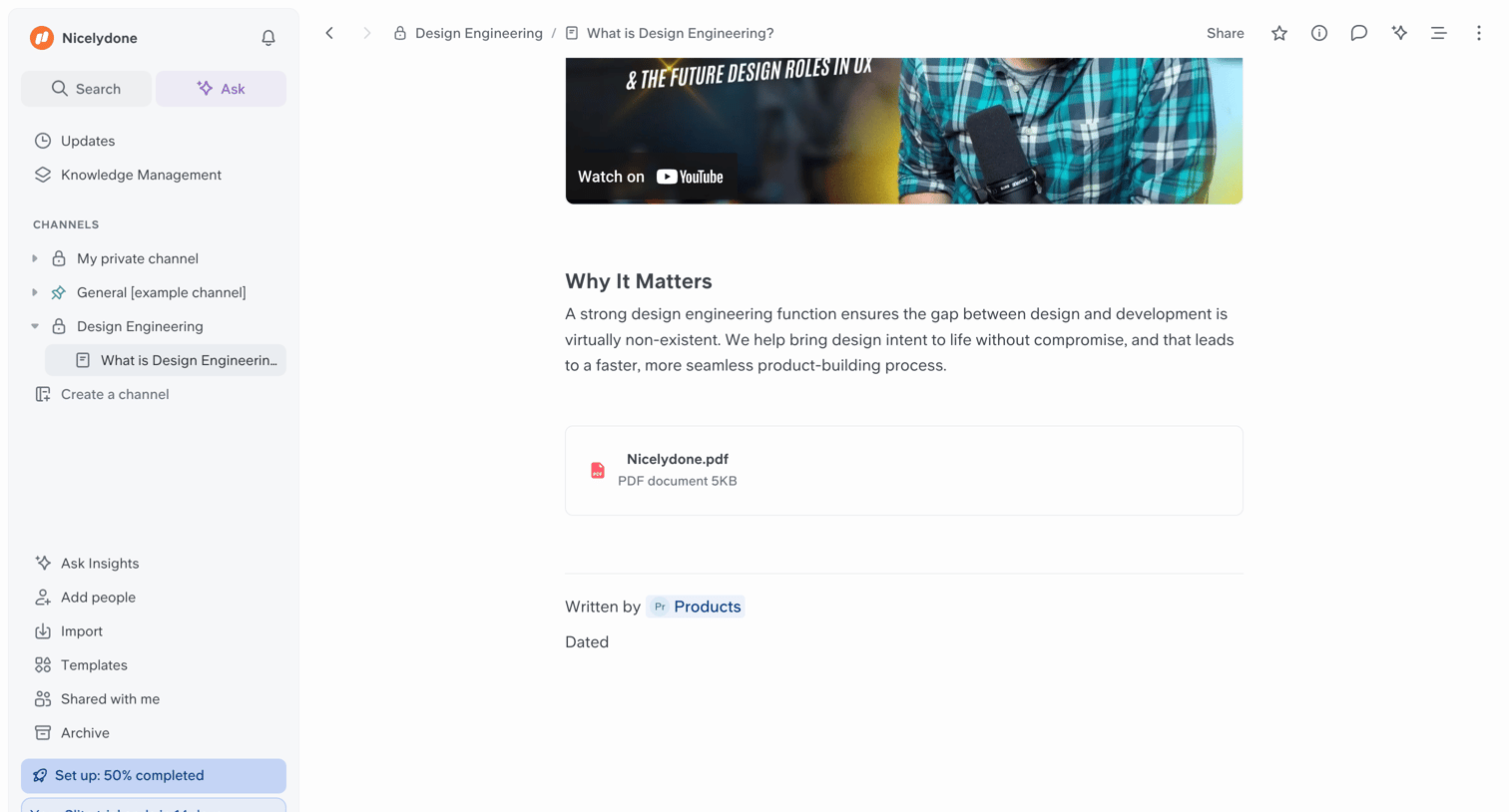 Slite - What is Design Engineering? screen