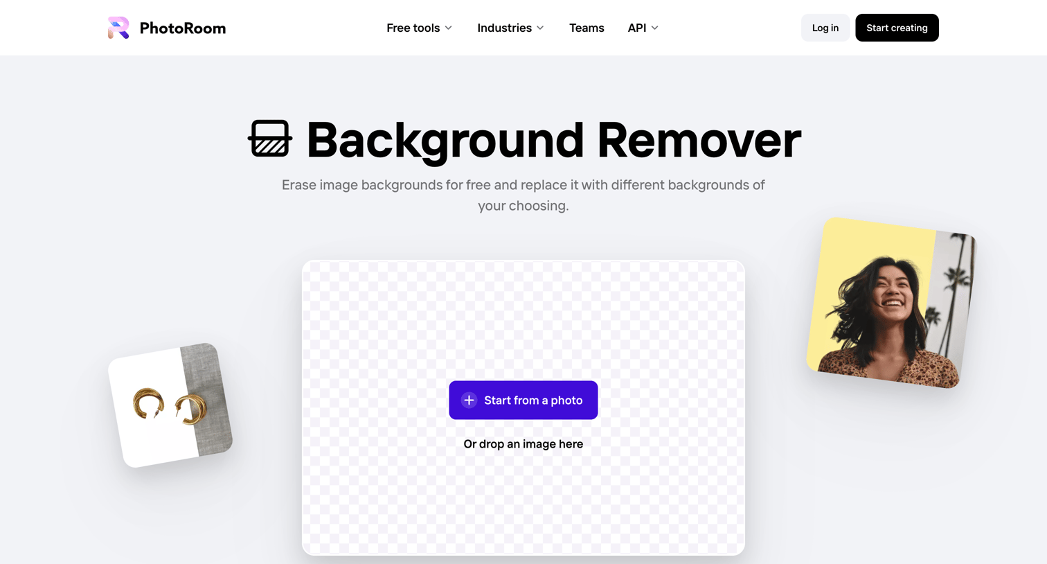 Photoroom - Instant Background Remover - Remove Bg for Free Online | PhotoRoom screen