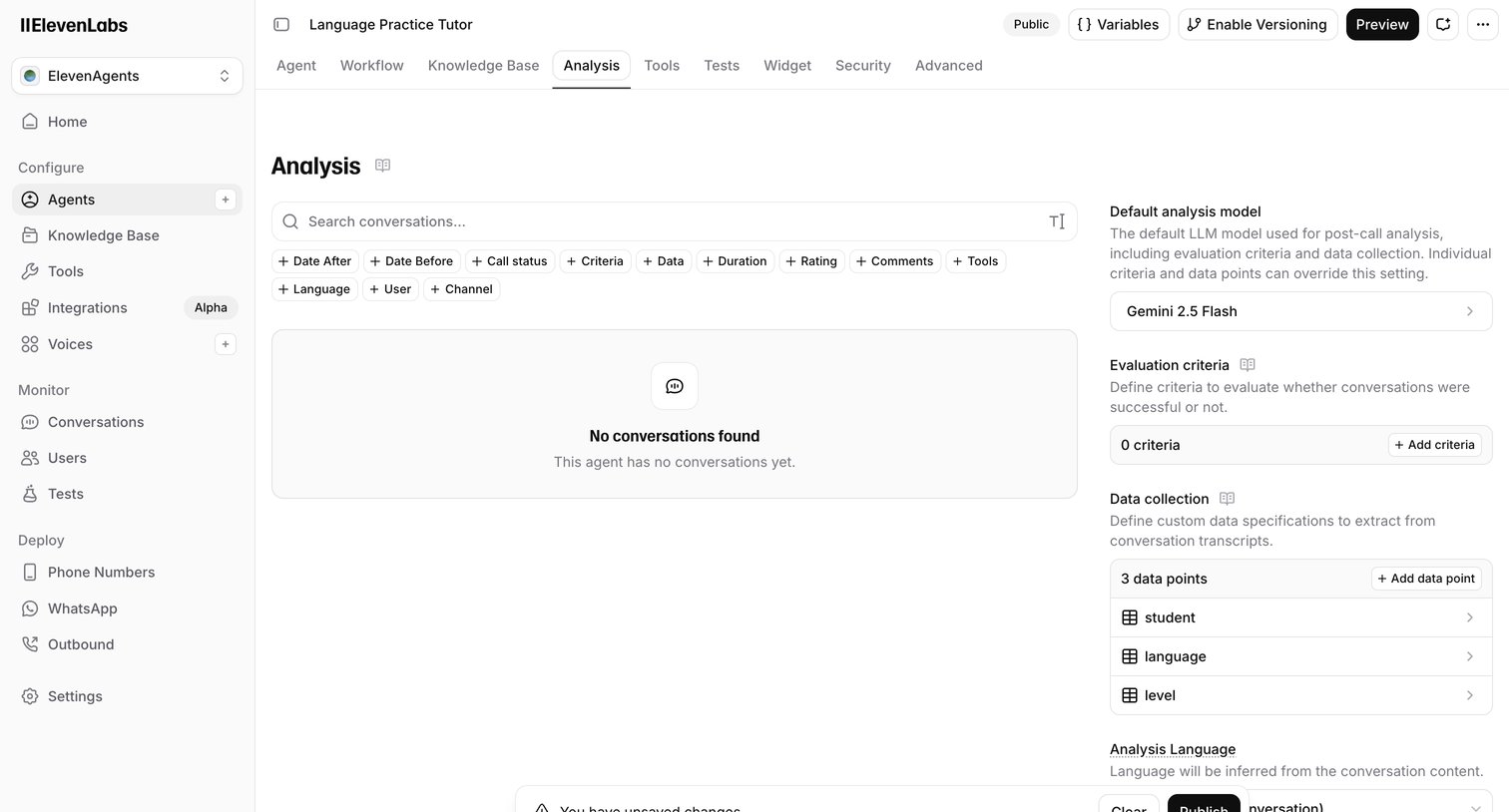Elevenlabs - ElevenAgents | ElevenLabs screen