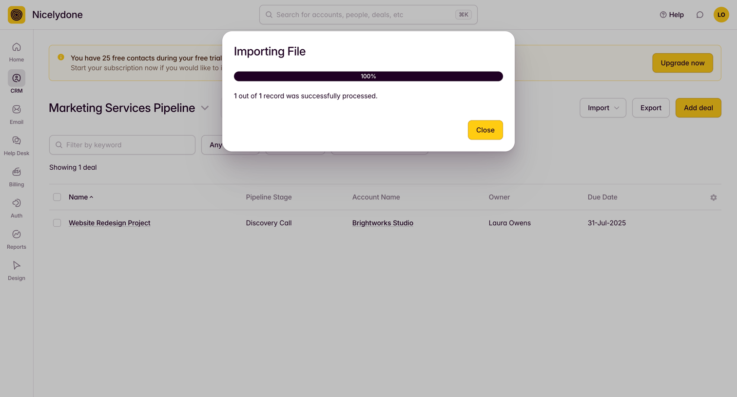 Outseta - View Pipeline screen