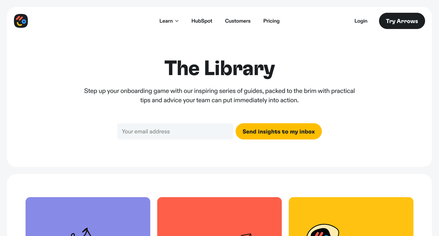 Arrows - Guides – Arrows screen