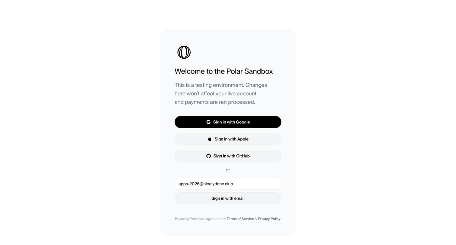 Polar - Log in to Polar | Polar screen