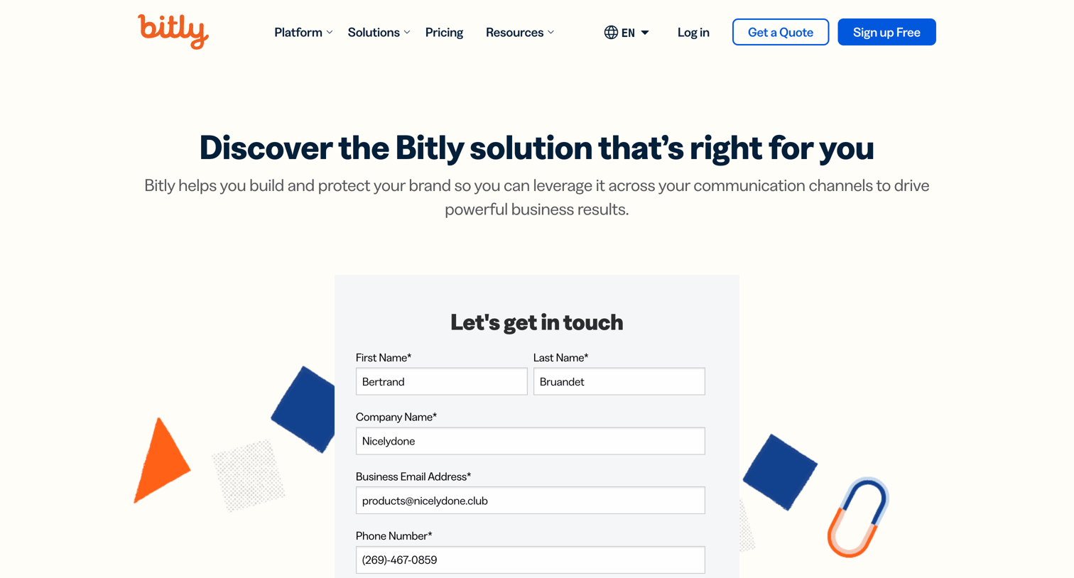 Bitly - Find the Bitly Solution Thats Right for You | Bitly screen