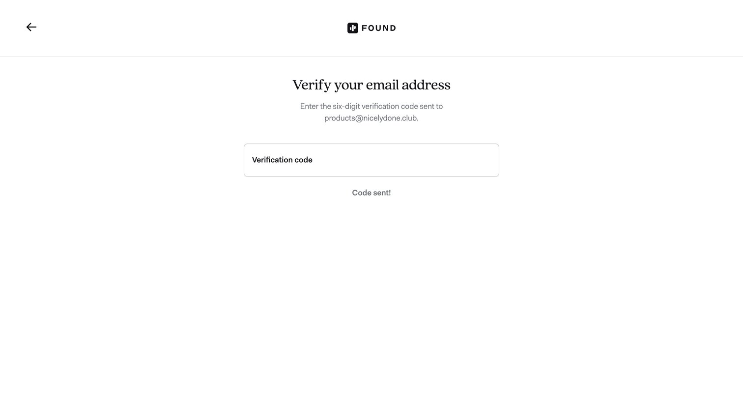 Found screen
