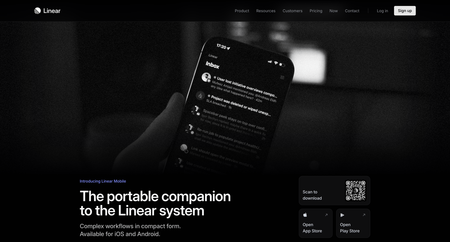 Linear - Linear Mobile – Available for iOS and Android screen