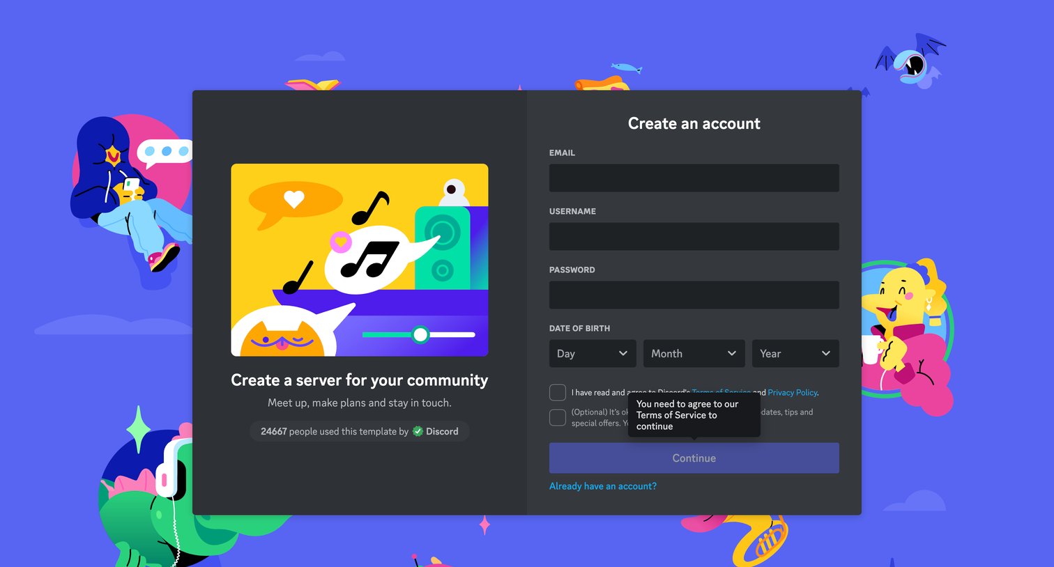 Discord screen