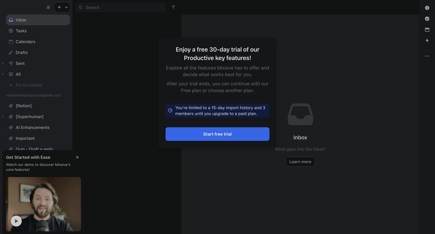 Missive - (10) Inbox screen