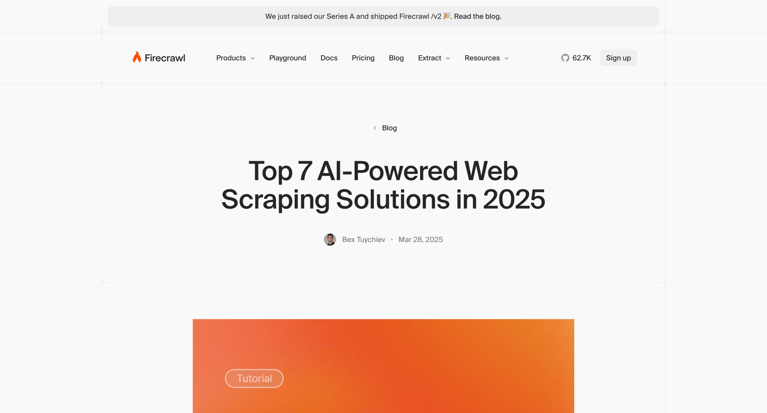 Firecrawl - Top 7 AI-Powered Web Scraping Solutions in 2025 screen