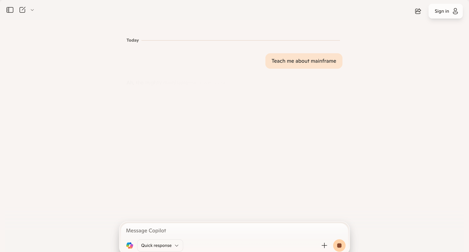 Copilot - Microsoft Copilot: Your AI companion screen