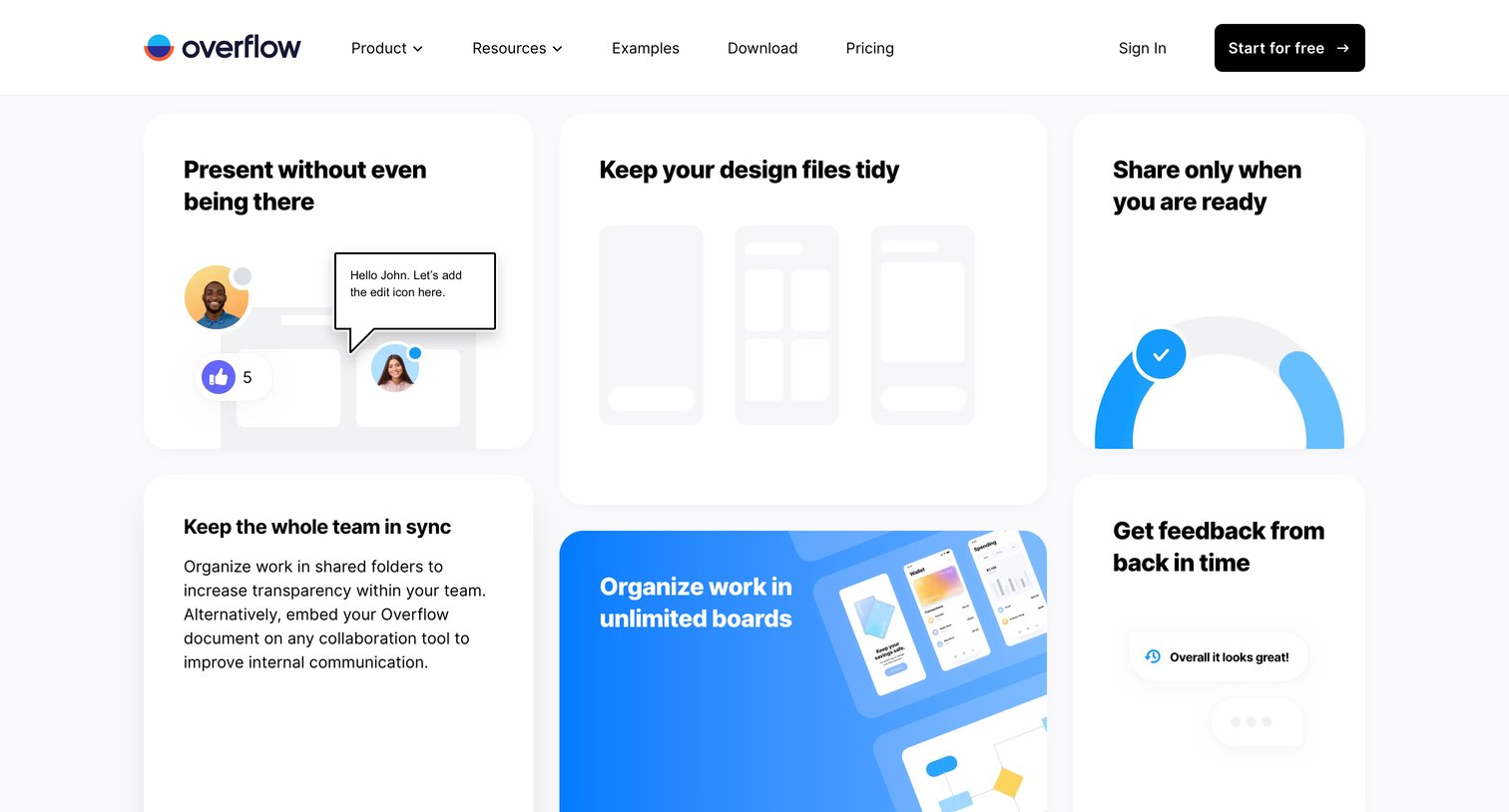 Overflow - The all-in-one design communication platform | Overflow screen