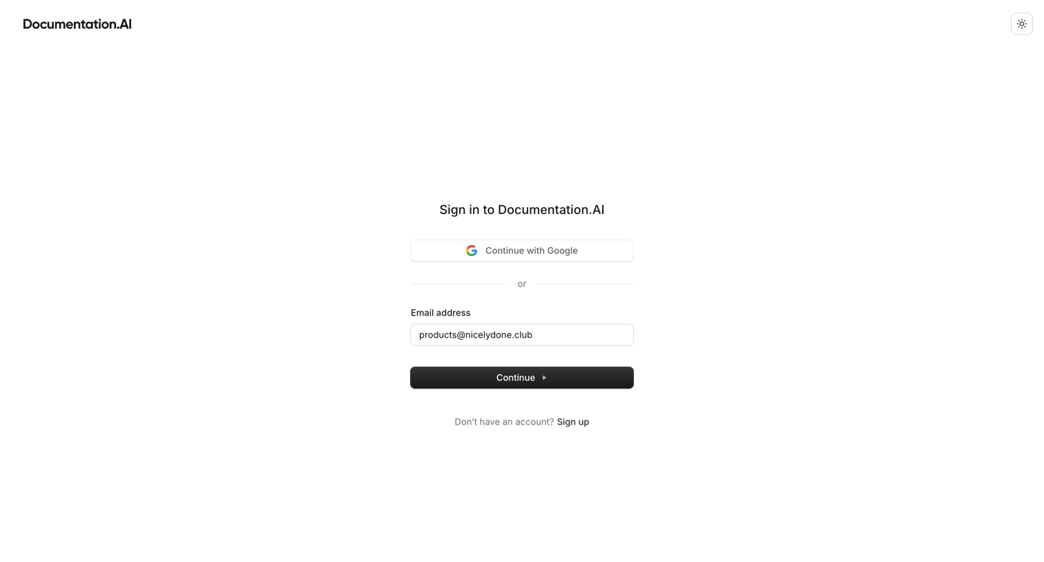 Documentation.AI - Dashboard - Documentation.AI screen