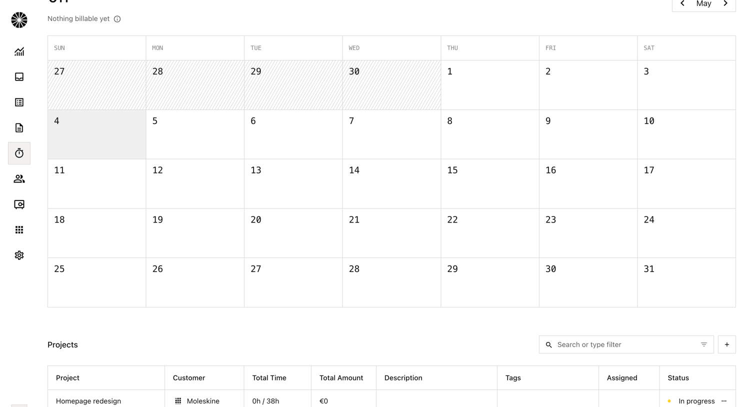Midday - Tracker | Midday screen