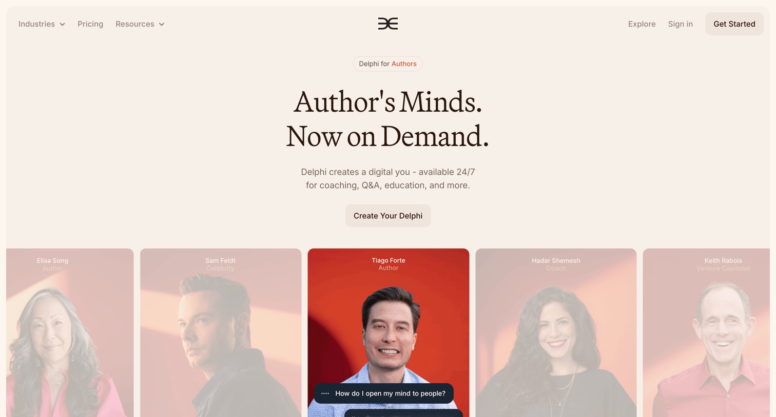 Delphi - Delphi for Authors | Let Your Book Start the Dialogue screen