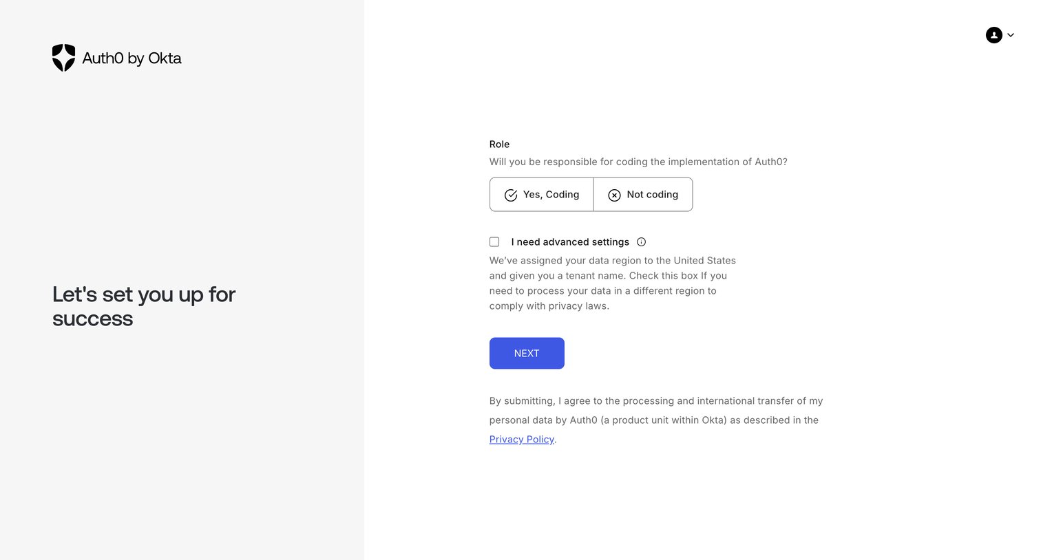 Auth0 - Profile - Auth0 screen