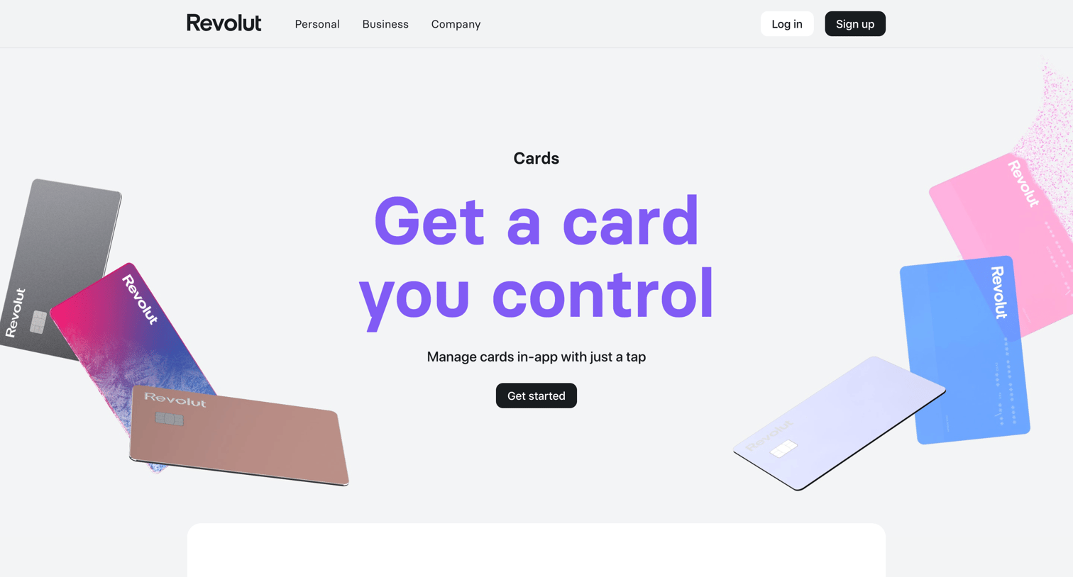 Revolut - Revolut – Cards screen